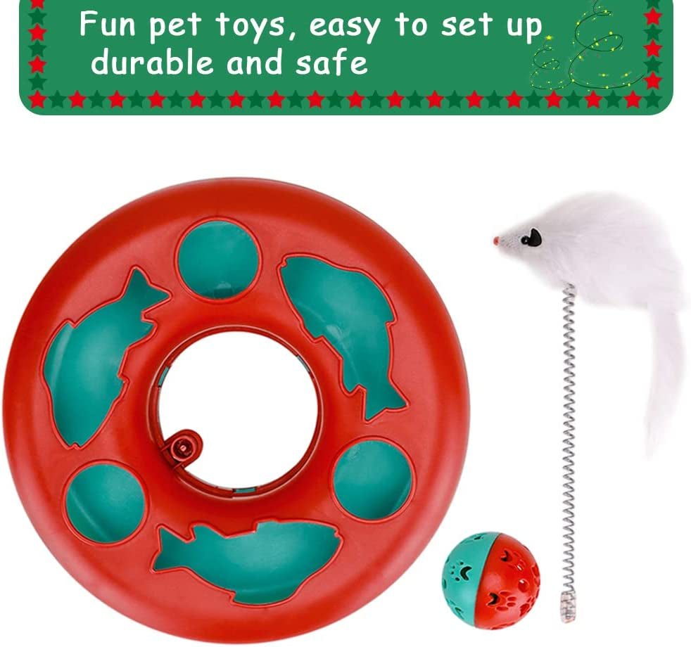   Toys for Indoor Cats Interactive Kitten Toys Roller Tracks  