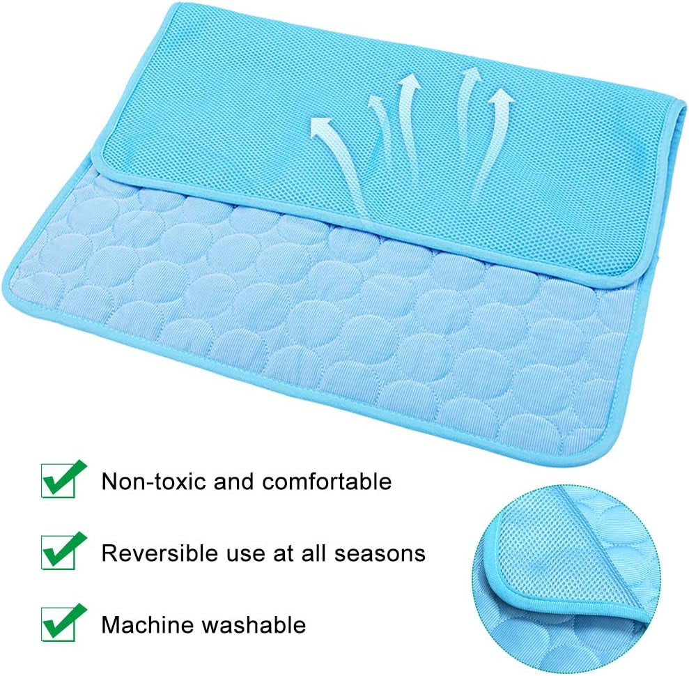 Pad for Dogs Cats Ice Silk Mat Cooling Blanket Cushion 