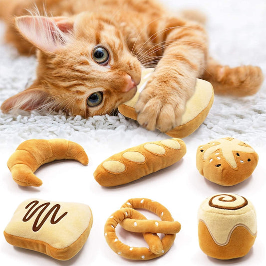 Bread Catnip Toys Cat Toys for Indoor Cats Interactive