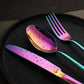 Rainbow Flatware Cutlery Silverware Set 20 Pieces Stainless Steel Colorful