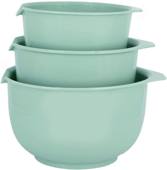 Mixing Bowls with Pour Spout Set of 3 Nesting Design Saves Space  Non Slip