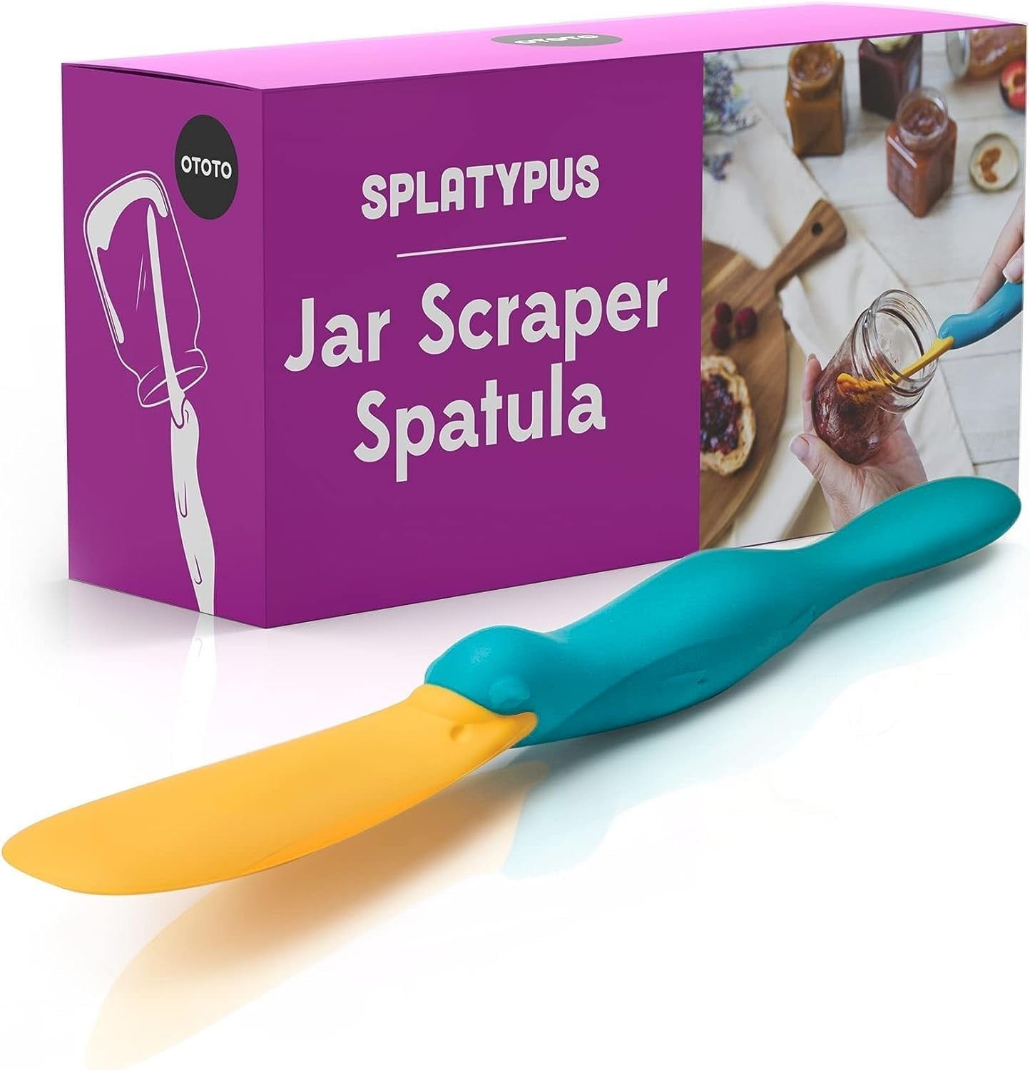 Splatypus Jar Spatula for Scooping and Scraping Unique Fun Cooking Kitchen Gadgets