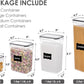    24 Pcs Plastic Kitchen and Pantry Organization Canisters for Cereal 