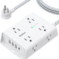 Surge Protector Power Strip 8 Widely Outlets with 4 USB Ports1 USB C Outlet