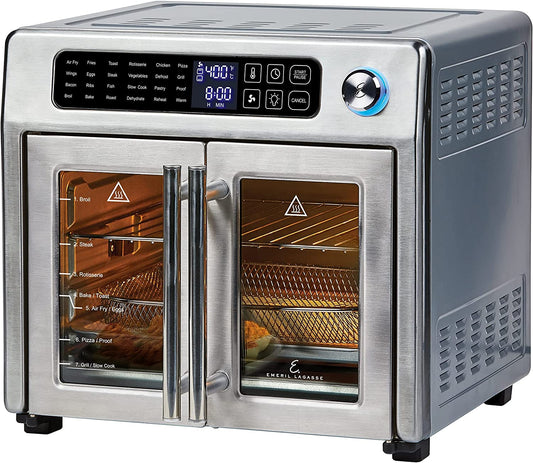 26 QT Extra Large Air Fryer Convection Toaster Oven with French Doors