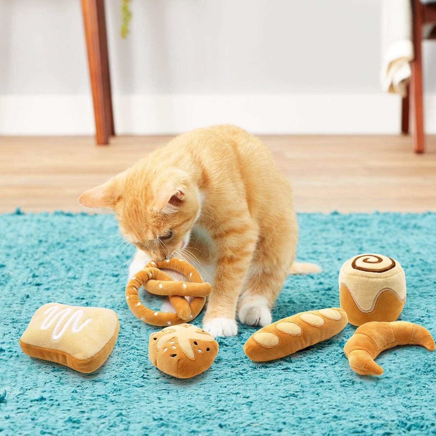 Bread Catnip Toys Cat Toys for Indoor Cats Interactive