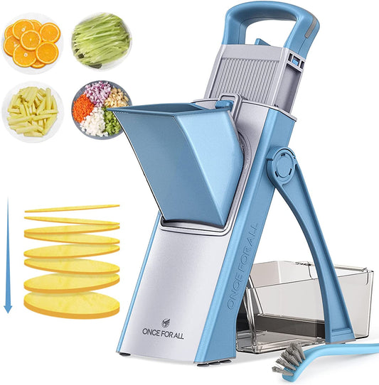 Upgrade Safe Mandoline Slicer Plus Biger Size Adjustable Vegetable Food Chopper 