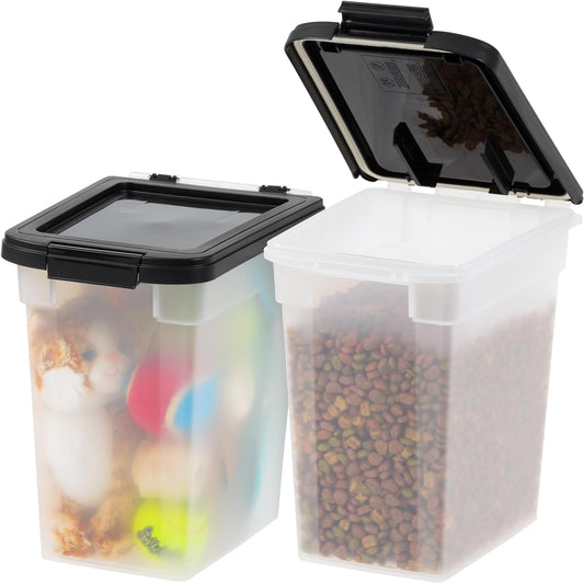  2 Pack for Dog Cat Bird and Other Pet Food Storage Bin