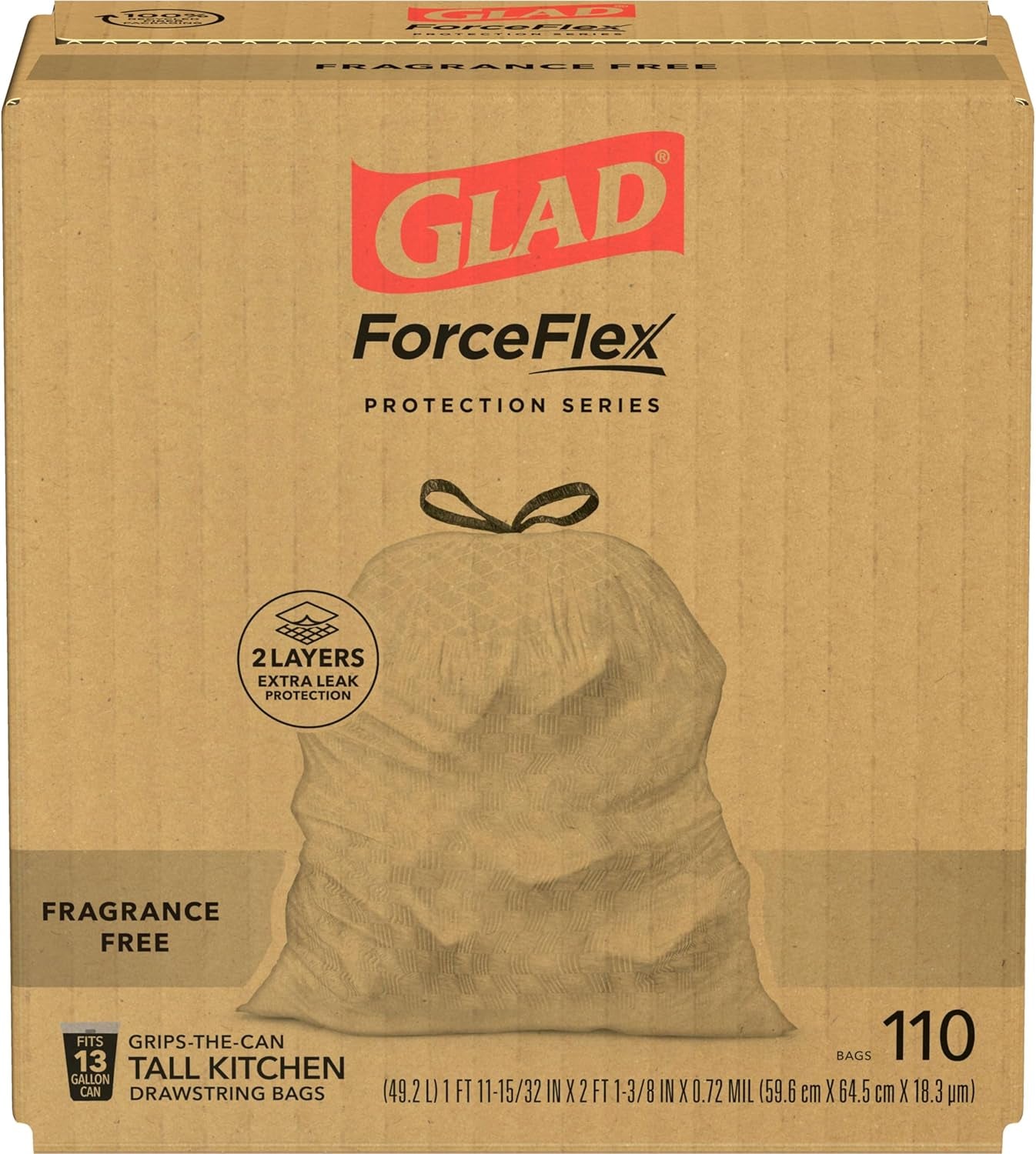 Trash Bags Forceflex Tall Kitchen Drawstring Garbage Bags 13 Gal Fragrance