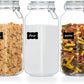 78Oz Glass Food Storage Jars with Airtight Clamp Lids 3 Pack Large 