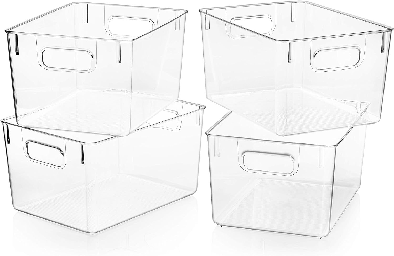 Clear Plastic Storage Bins Pantry Organizers & Storage Containers Cabinet