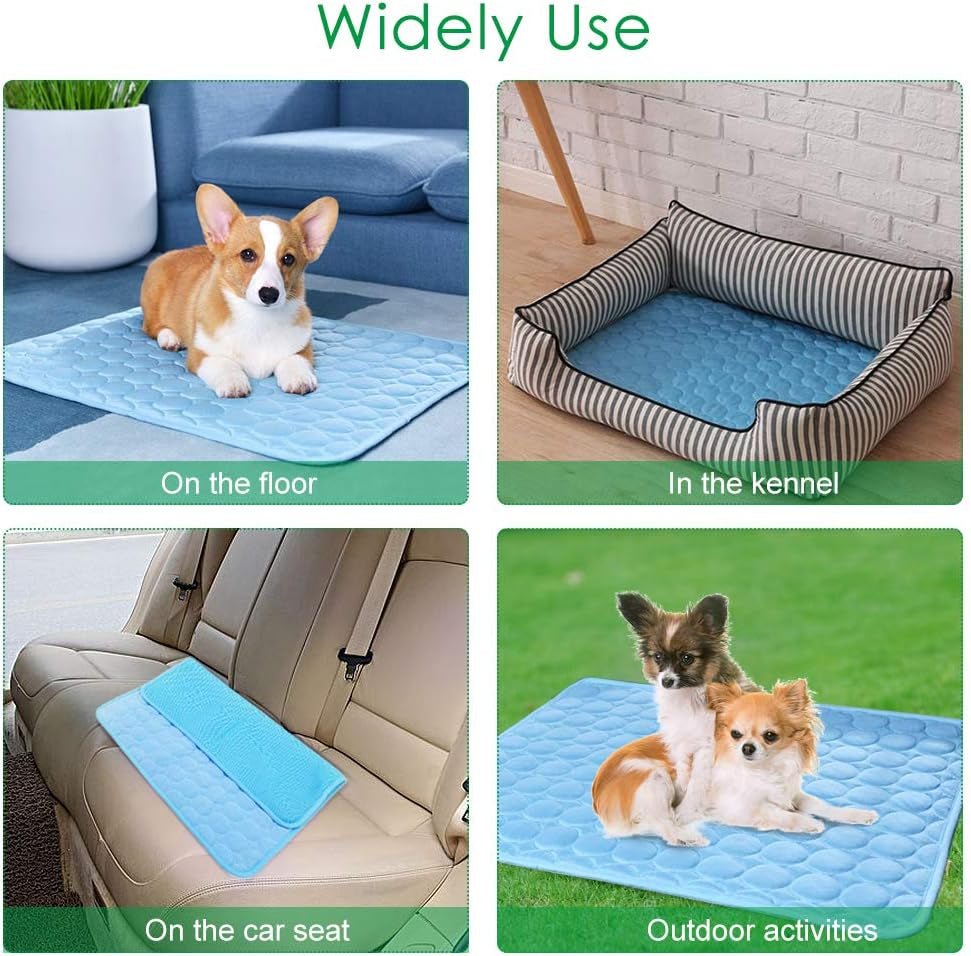 Pad for Dogs Cats Ice Silk Mat Cooling Blanket Cushion 