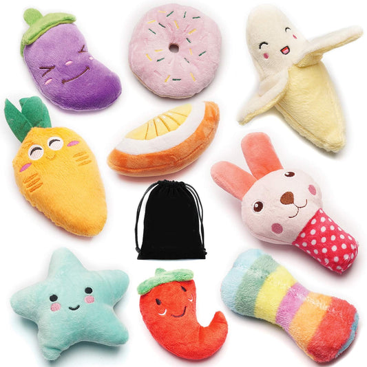 Puppy Squeaky Dog Toys Cute Variety Colors Designs 