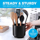 Extra Large and Sturdy Rotating Black Utensil Holder Caddy 