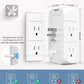 Wall Outlet Extender with Shelf and Night Light Surge Protector Usb Wall Charger