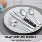 24Pcs Silverware Set with Steak Knives Service for 4Stainless Steel Flatware Set