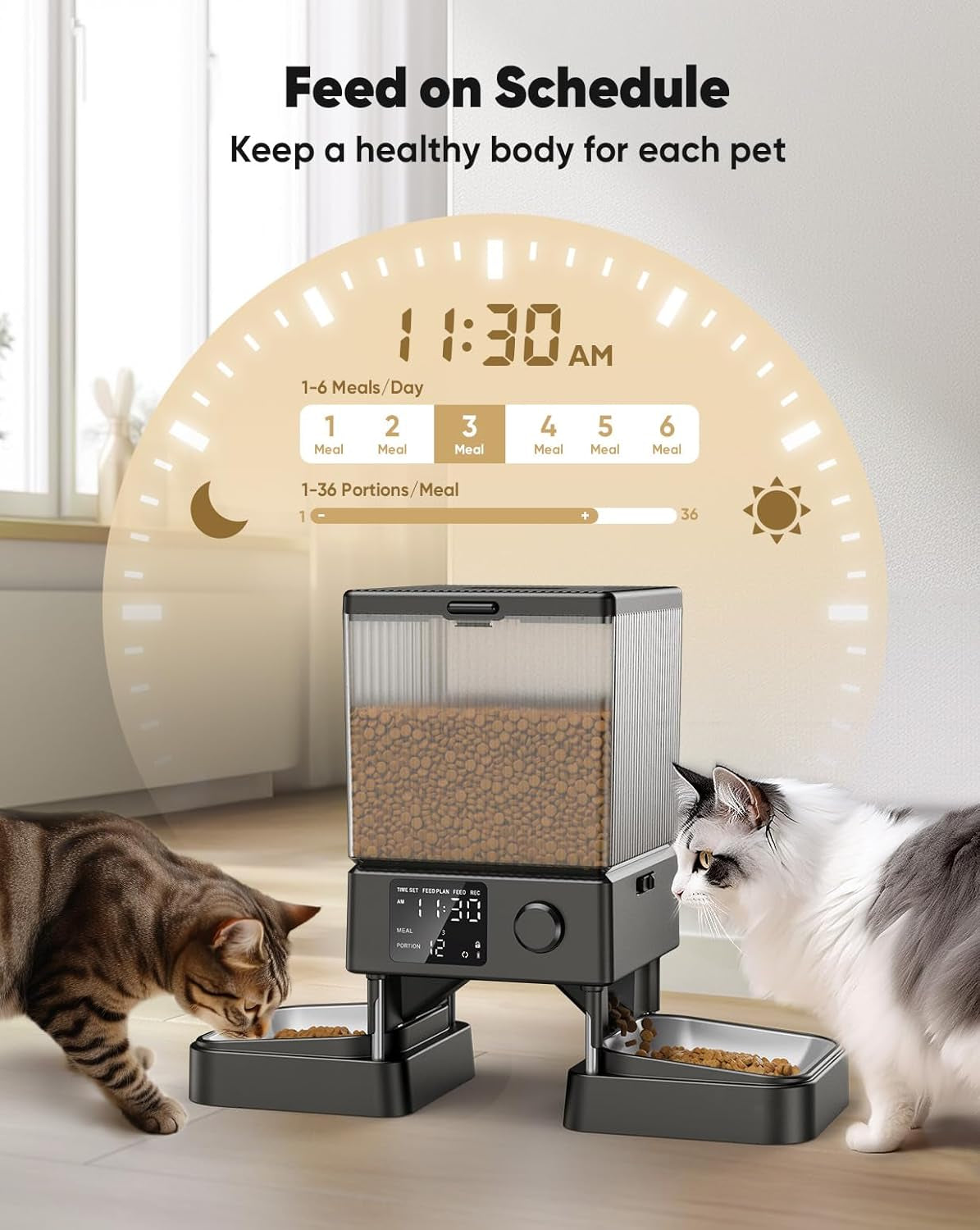  Automatic Cat Food Dispenser for Small Pets Indoor