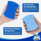 Non Scratch Cellulose Scrub Sponge Dual Sided Dishwashing Sponge 