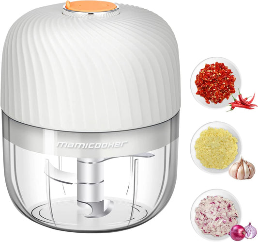 Electric Garlic Chopper Mini Portable Veggie Chopper 250ML Garlic Grinder Masher Onion Choppe