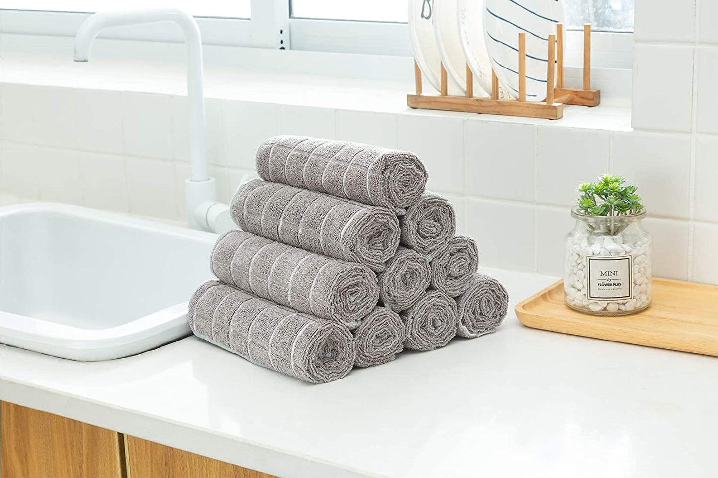 Microfiber Dish Towels Soft Super Absorbent and Lint Free Kitchen Towels