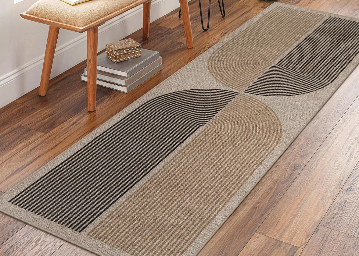 Modern Rainbow Easy Jute Rug 2X6 Kitchen Runner Washable Rug Runners