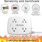 6 Ft Surge Protector Power Strip 8 Widely Outlets with 4 USB Ports 3 Side Extend