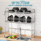 Stainless Steel 2 Tier over the Sink Dish Drying Rack with Utensil Holder Large