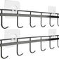 Adhesive Wall Hooks Rack Kitchen Rail Space Saving Utensil Holder No Drilling