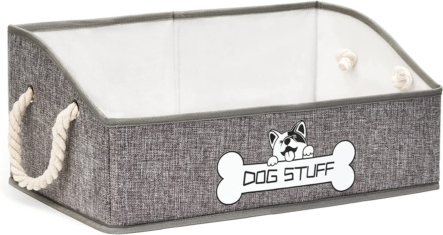 Collapsible Fabric Dog Toy Box and Storage Bin with Handle  