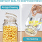 78Oz Glass Food Storage Jars with Airtight Clamp Lids 3 Pack Large 