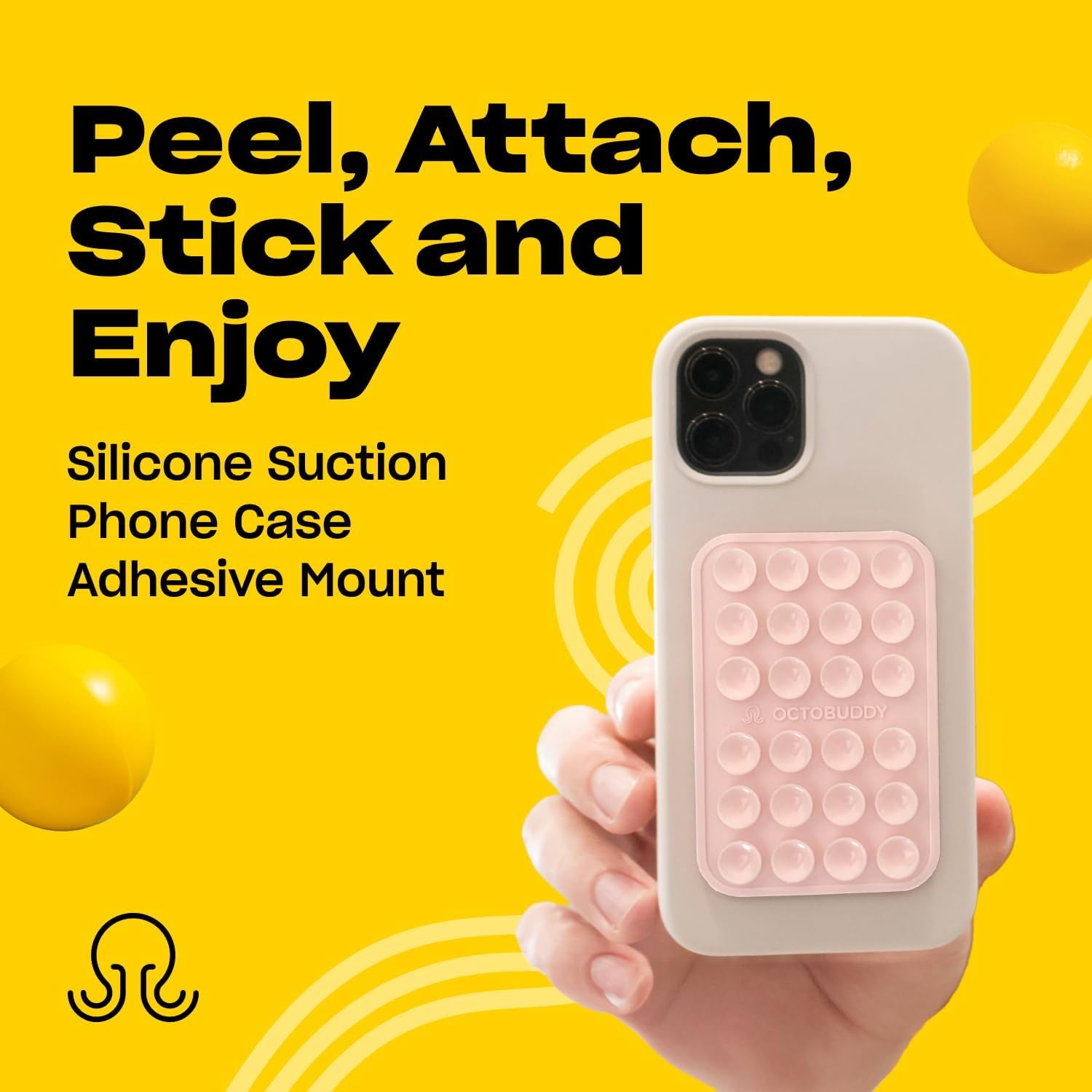 Silicone Suction Phone Case Adhesive Mount Hands Free Strong Grip Holder