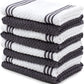  Gray and White Tea Towels Reusable and Absorbent