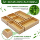 Bamboo Drawer Organizer Set  5 PCS Multi-Use Individual Wood Storage Organizers