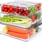 10 Pack Refrigerator Pantry Organizer Bins Stackable Fridge Organizer Bins 