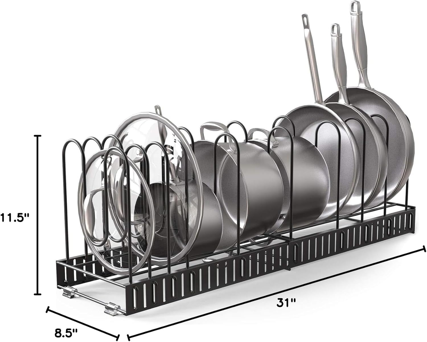  Rack for under Cabinet with 4 DIY Storage Positions 