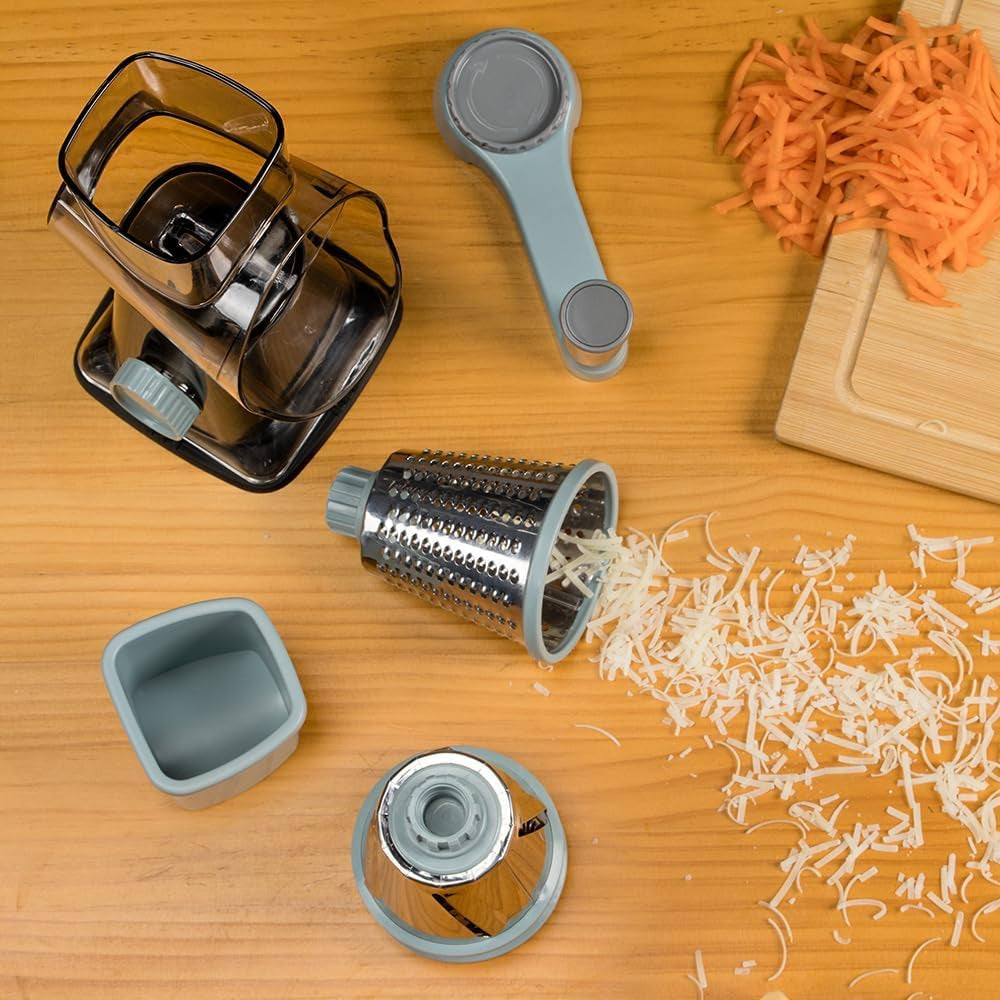 Rotary Cheese Grater with Handle Vegetable Cheese Shredder Slicer Grater for Kitchen 