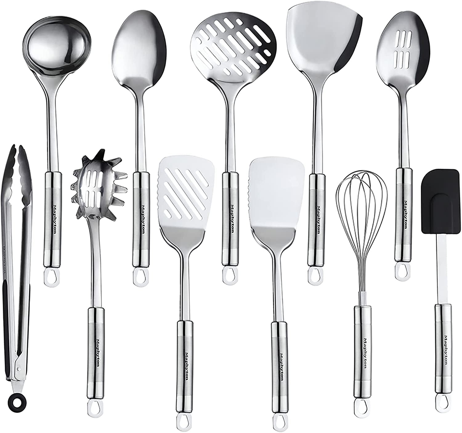 Cooking Utensil Set 11 PCS Stainless Steel Kitchen Utensil Nonstick Kitchen