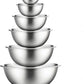 Stainless Steel Mixing Bowls Set for Kitchen Dishwasher Safe Nesting Bowls