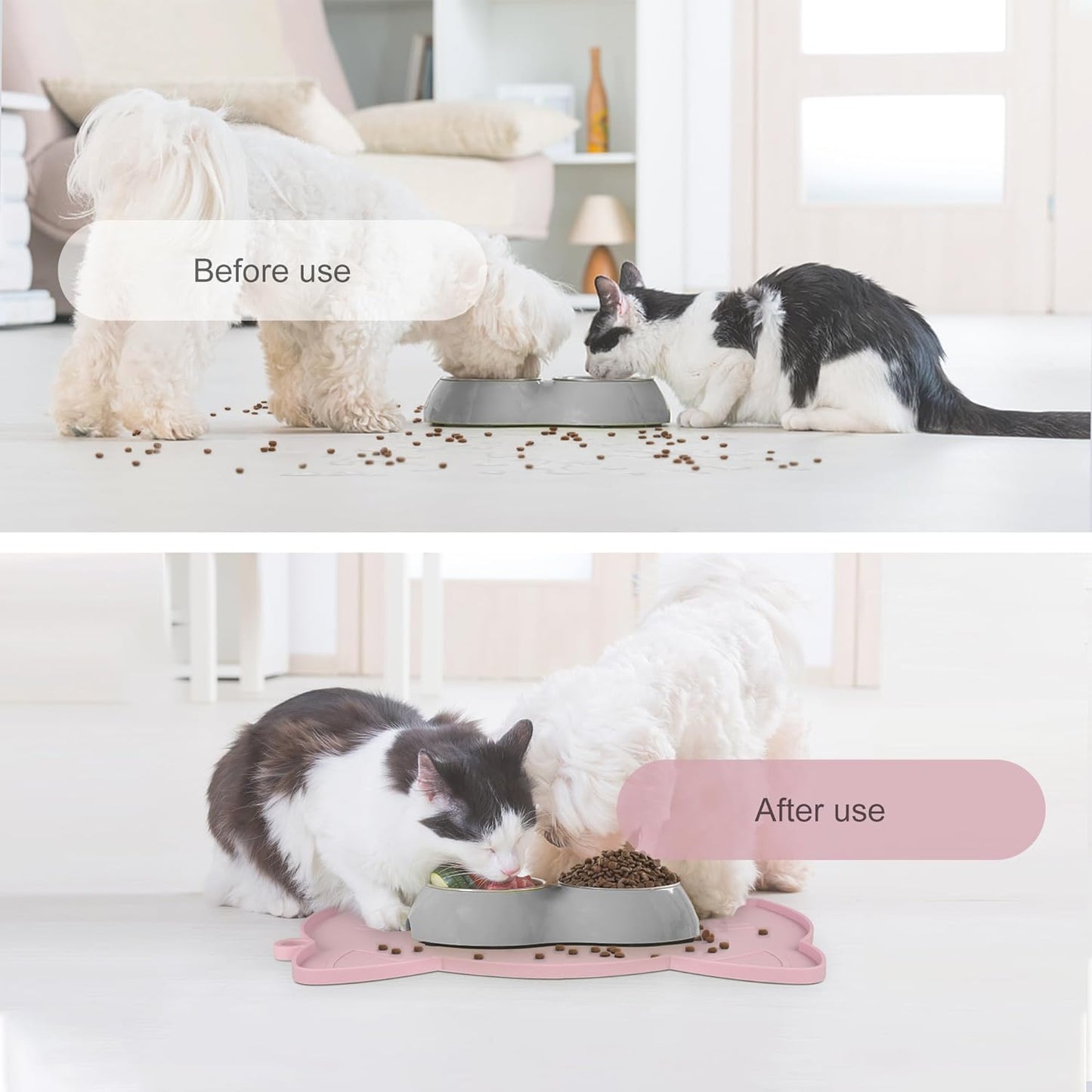 Cat Food Mat Thicker Dog Feeding Mat for Food and Water