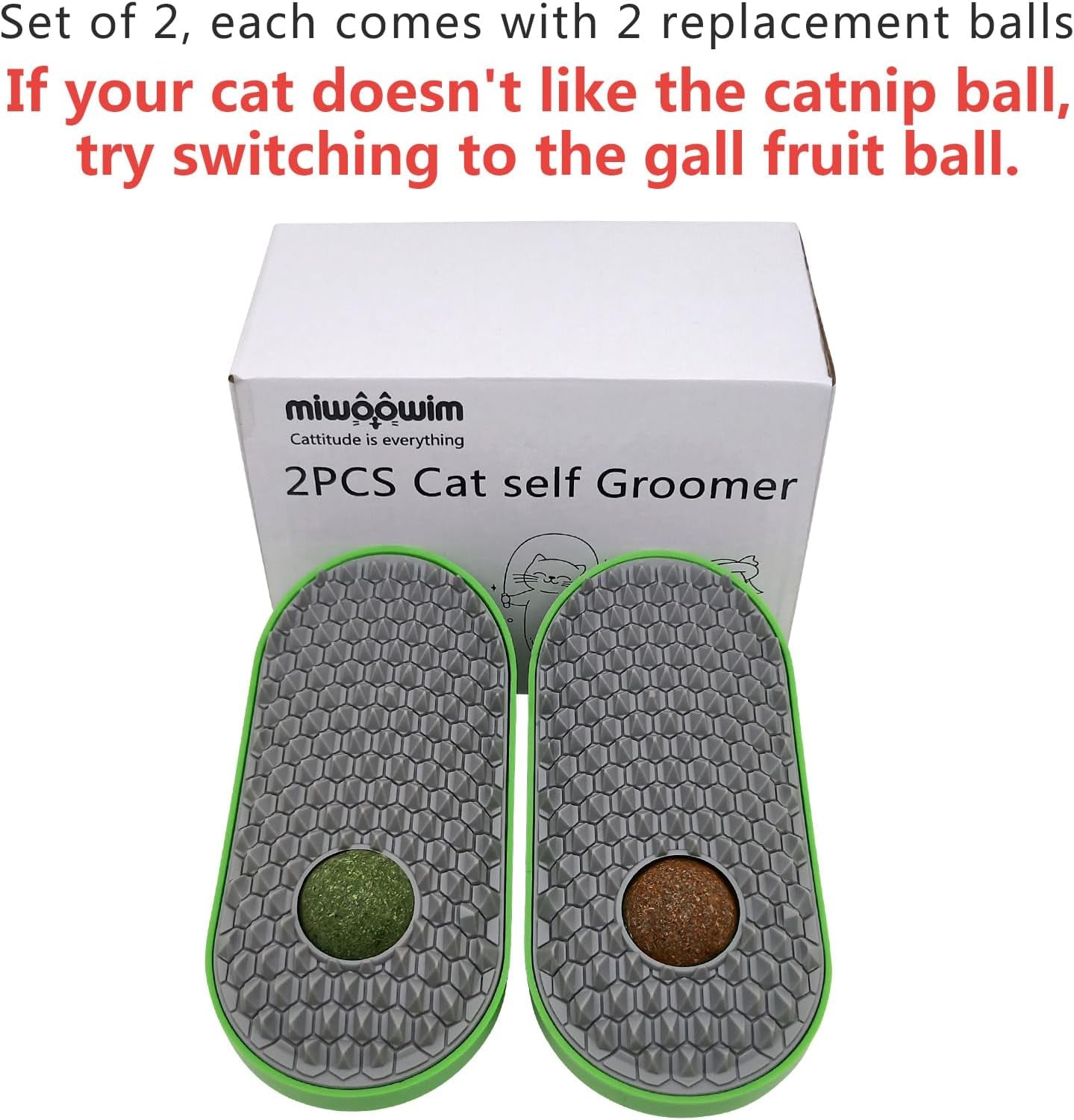 Catnip Wall Balls for Cats Lick Cat Face Scratchers