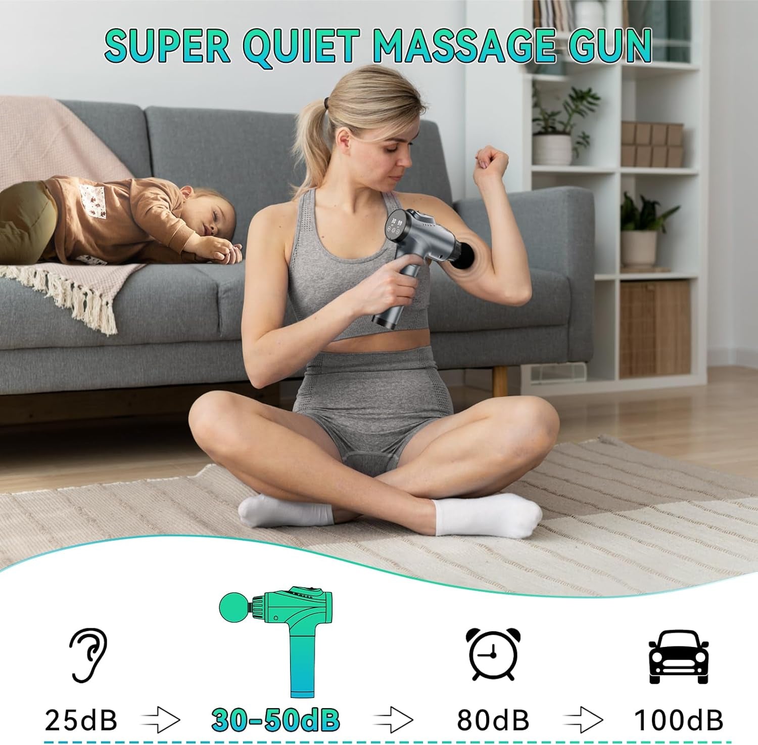 Massage Gun Muscle Massage Gun for Athletes Handheld Electric Deep Tissue Back Massager