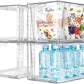 4Pack Large Stackable Kitchen Storage Drawers  Clear Foods Organizer Bins