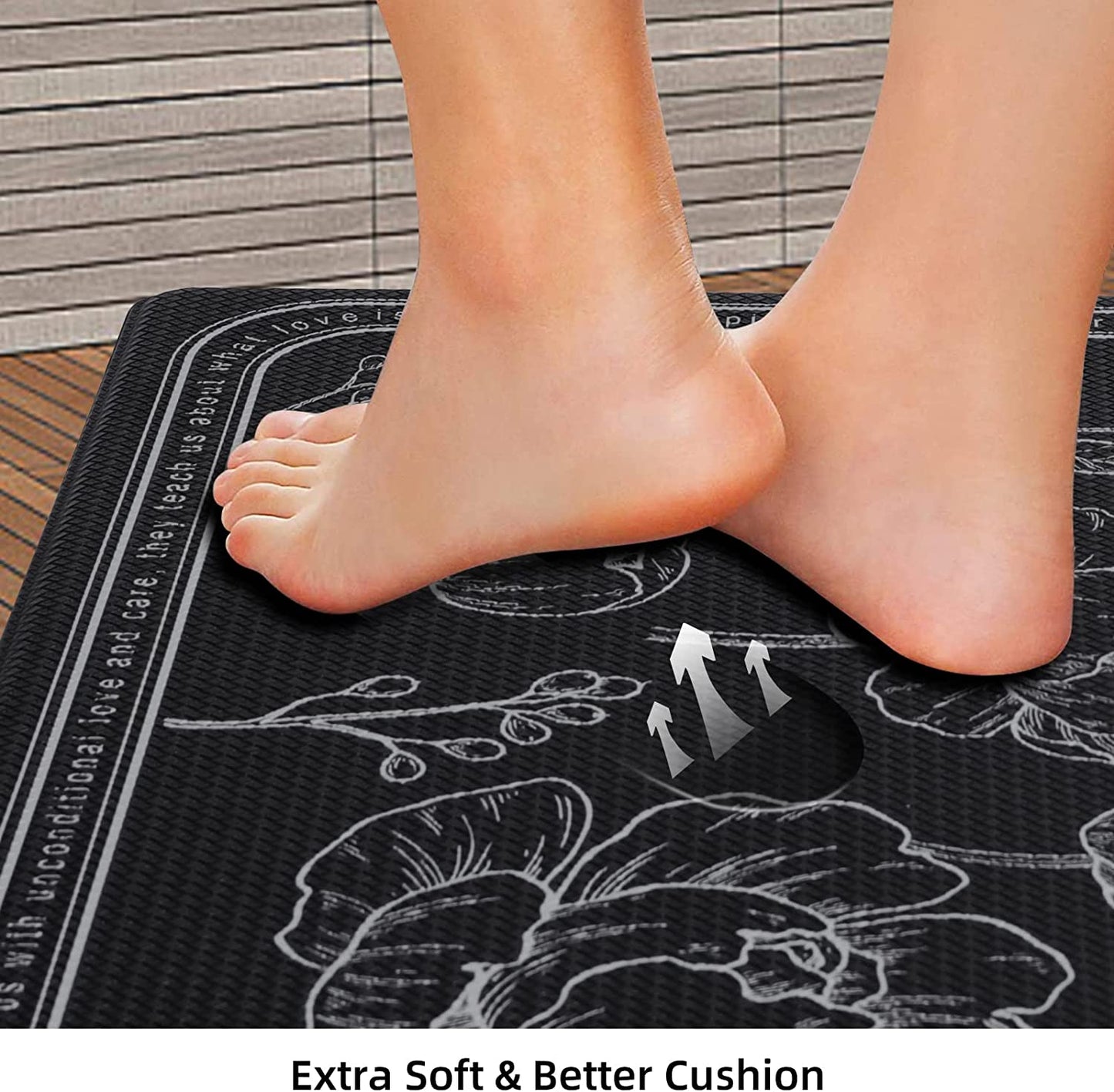 Kitchen Floor Mat Set of 2 Cushioned anti Fatigue Kitchen Mat