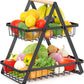 2 Tier Fruit Basket Upgraded Fruit Bowl  Detachable Metal Fruit Holder Vegetable