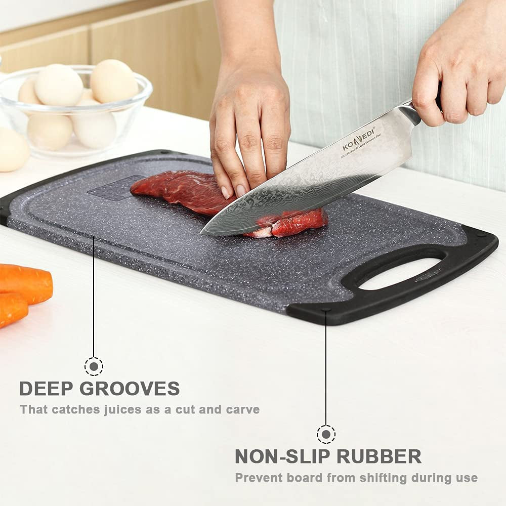 Cutting Board Set of 3 Dishwasher Safe Juice Groove