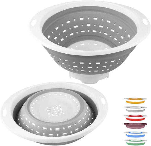 Collapsible Colander and Strainer 5 Quart1.25 Gal Heavey Duty Kitchen Drainer Basket