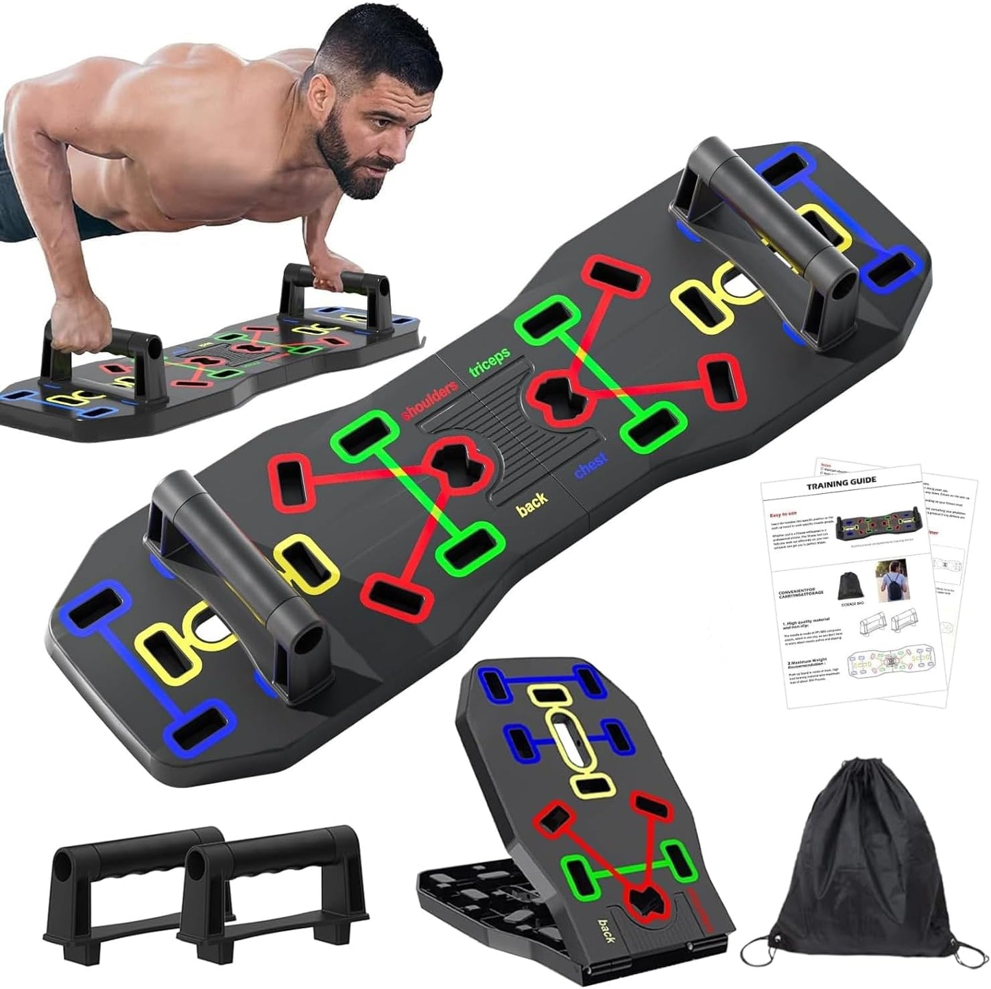 Push up Board Portable Multi Function Foldable 10 in 1 Push up Bar Push up Handles