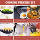 Kitchen Utensils Set for Cooking 7 Cooking Utensils 6 Knife Set Black 5 Utensi