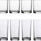 Classic Clear Plastic Reusable Drinking Glasses Set of 8 12Oz Rocks & 16Oz Water Cups