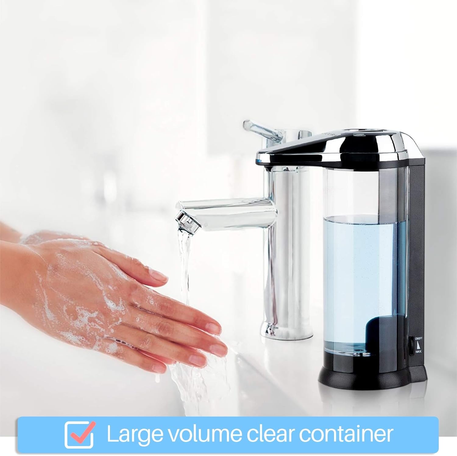 17Oz Automatic Liquid Soap Dispenser Touchless Battery Operated Hand Soap 